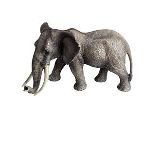 Schleich African Bull Elephant Figurine Gray Realistic Safari Animal Model Toy 2